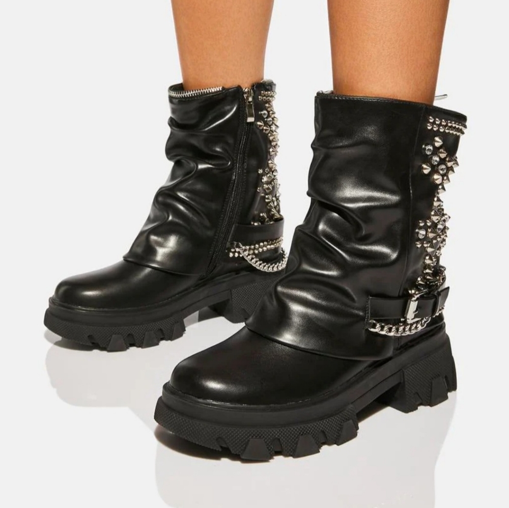 Funky Black Platform Booties